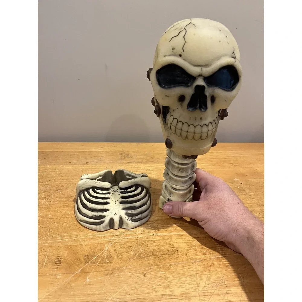 Vtg‎ Play Motion Halloween Storm Master Lightning Strobe Stick Skeleton Tested